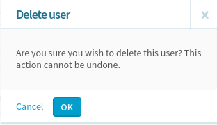 Delete user