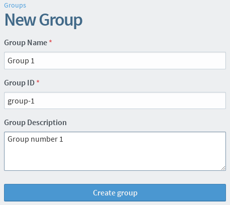 Group create form