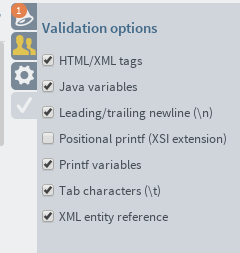 Editor validation settings