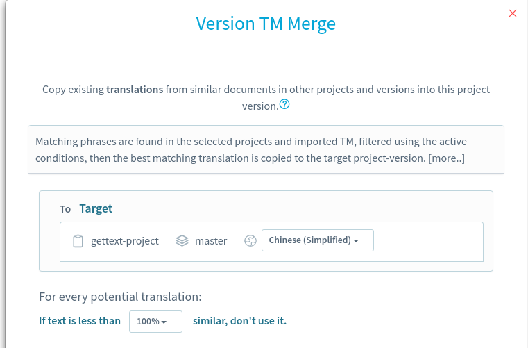 TM Merge translation dialog